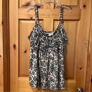 Torrid ruffled blouse tank top sz 2